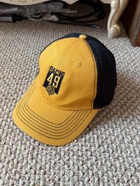 Yellow and black vintage pack 49 hat